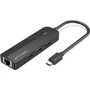 Vention Hub USB Tipo C TGPBB 3xUSB 1xRJ45 1xMicro B PD Negro